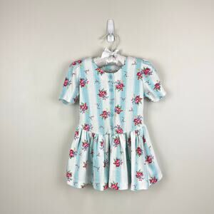 Vintage Just Friends Striped Floral Dress 2T
